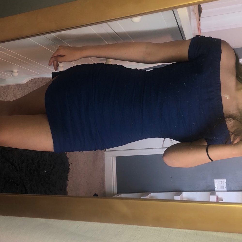 Royal blue mini dress